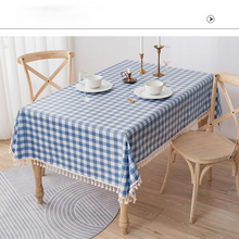 Load image into Gallery viewer, Rectangular Tablecloth Cotton Linen Tablecloth Waterproof and Oil-Proof Tablecloth Lace Design