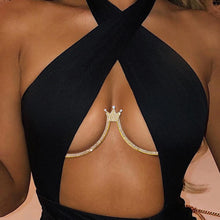 Load image into Gallery viewer, Stonefans Sexy Crown Chest Bracket Bras Chain Harness for Women Festival Clothing Rhinestone Chest Chain Necklace Body Jewelry