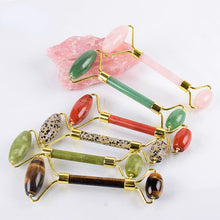 Load image into Gallery viewer, Jade Roller Massage Stick Double Head Massager Facial Manual Massage Suit Pink Crystal Roller Massage Stick