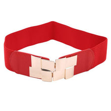 Load image into Gallery viewer, Fashion Elastic Belt Waistband Ultra Wide Adjustable Buckle Girdle Skinny Wide Belt