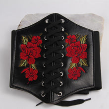 Load image into Gallery viewer, Exquisite Girl's Ultra-wide Elastic Girdle Embroidered Belt Flower Embroidered Waist Clothing Accessories