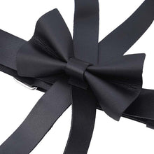 Load image into Gallery viewer, Woman Fashion Adjustable Black Bow Strap Belt