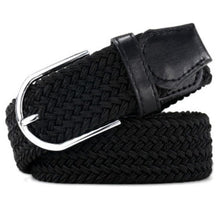 Load image into Gallery viewer, Fashion Tide Women Casual Stretch Braided Belt Men Elastic Belt Simple Practical Canvas Belt