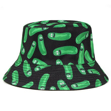 Load image into Gallery viewer, Pickle Rick Cotton New Bucket Hat Rick Fishing Cap US Anime Cotton print Fisherman Bob Hat Sun Fishing boonie Hat