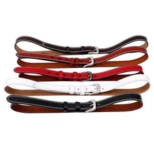 Load image into Gallery viewer, Female Straps Round Circle Leather Belt Waistband Cummerbund For Apparel Candy Color Metal Buckle