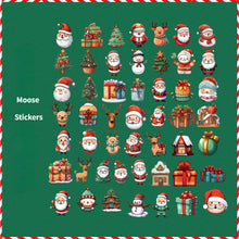 Load image into Gallery viewer, 50pcs New Christmas Stickers DIY Decorative Elk Waterproof Window Stickers