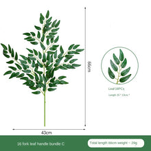 Load image into Gallery viewer, 5PCs Single Eucalyptus Tofu Pudding Banyan Leaves Artificial Green Plant Desktop Ornaments