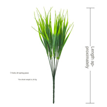 Load image into Gallery viewer, 20PCs Simulation Spring Grass Handle BEAM 7 Fork 28 Grass Fake Grass Green Plant Gardening Decoration Plastic Grass