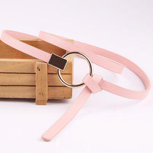 Load image into Gallery viewer, Fashion Wild Ladies Jeans Dress Thin Belt Knotted Belt Circle Buckle Decoration Small Belts