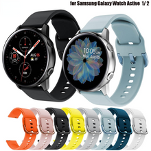 Load image into Gallery viewer, silicone Original watchband For Samsung Galaxy watch active1 active 2 40mm 44mm / 3 41mm smart watchstrap Replacement bracelet