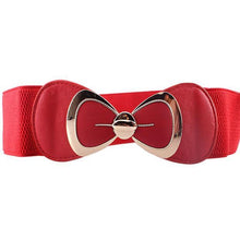 Load image into Gallery viewer, Chinish Women Fashion Bowknot Buckle Waistband Wide Elastic Stretch Waist Belt