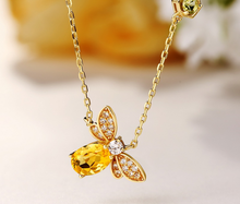 Load image into Gallery viewer, Women's Necklace Bee 925 Sterling Silver Gold Plated Choker Gift for Girls