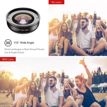 Load image into Gallery viewer, APEXEL HD 5 in 1 Camera Phone Lens 4K Wide Macro Lens Portrait Super Fisheye Lens CPL Filter for iPhone Samsung all cellphone