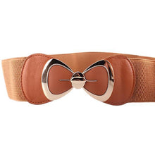 Load image into Gallery viewer, Chinish Women Fashion Bowknot Buckle Waistband Wide Elastic Stretch Waist Belt