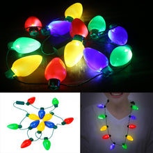 Load image into Gallery viewer, LED Christmas Lights Necklace Light Up Bulb For Wedding Party Celebration Favors Decoration