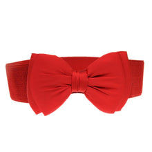 Load image into Gallery viewer, Women Fashion Bowknot Waistband Wide Elastic Stretch Waist Belt