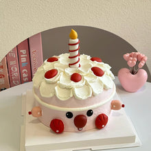 Load image into Gallery viewer, Holiday Cake Candle Man Polymer Clay Cake Decoration Card Dessert Cute Accessories