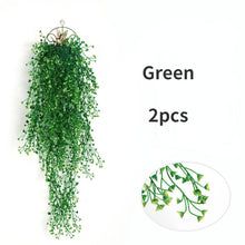 Load image into Gallery viewer, Artificial Wall-Mounted Rattan Wall Decoration Plastic Vine Fake Green Plant