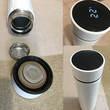 Load image into Gallery viewer, smart digital water bottle keeps cold and heat thermal bottle Stainless Steel Thermos for baby children kids terms
