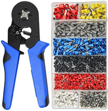 Load image into Gallery viewer, 0.08-10mm Tubular Crimping Pliers Tools Set New 1200pcs Terminal Crimping Tools Mini Electrical Pliers HSC8 Precision Clamp Kit