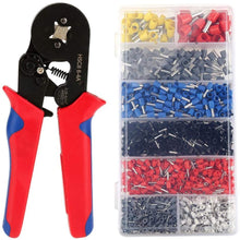 Load image into Gallery viewer, 0.08-10mm Tubular Crimping Pliers Tools Set New 1200pcs Terminal Crimping Tools Mini Electrical Pliers HSC8 Precision Clamp Kit