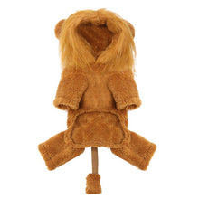 Load image into Gallery viewer, Pet Dog Cat Cartoon Lion Outfits Halloween Christmas Cosplay Hoodie Costume Autumn Winter Clothing for Holiday Party