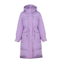 Load image into Gallery viewer, Autumn Winter Thicken Warm Parka Women Casual Solid Color Big Pocket Loose Long Hooded Coat Jackets Outwear