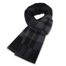 Load image into Gallery viewer, New Men's Wool Blend Jacquard Plaid Scarf Men's Winter Warm Thickened Plaid