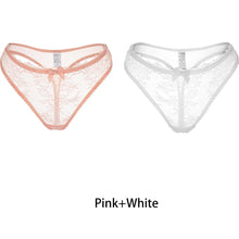 Load image into Gallery viewer, Varsbaby Sexy Transparent Lace 2Pcs Low-waist ThongPanties