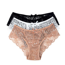 Load image into Gallery viewer, 3 Pcs/Lot Women Sexy Lace Panties Sexy Briefs S To XL Underewear