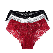 Load image into Gallery viewer, 3 Pcs/Lot Women Sexy Lace Panties Sexy Briefs S To XL Underewear