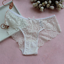 Load image into Gallery viewer, Women Briefs Sexy Full Lace Panties Hollow Out Low-waist Female Shorts Soft Solid Color Breathable Underwear Fast Ship