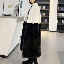 Load image into Gallery viewer, Women Outerwear Teddy Coat Mink Velvet Cardigan Loose Jacket Winter Faux Fur Mid-Length Suit Collar