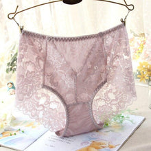 Load image into Gallery viewer, Ladies Sexy Mesh Panties High-waist Seamless Lace Underwear Briefs Transparent Silk Women Cotton Health Knickers Lingerie XXXL