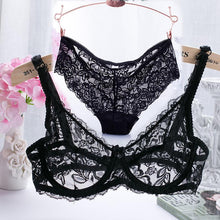 Load image into Gallery viewer, Intimates Hollow Out Lace Bra Briefs Women Ultra-thin Underwear Bra and Panties Set Sexy Lingerie