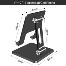 Load image into Gallery viewer, Metal Phone Stand Tablet Stand Adjustable Tabletop Tablet Stand Universal Table Phone Stand