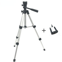Load image into Gallery viewer, Professional Foldable Camera Tripod Holder Stand Screw 360 Degree Fluid Head Tripod Stabilizer Aluminum with Phone Holder Clip
