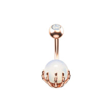 Load image into Gallery viewer, New Paw Semi Precious Stone Belly Bar Navel Ring Body Piercing Non Dangle
