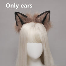 Load image into Gallery viewer, New Red Fox Anime Beast Ear Beast Tail Wolf Ear Cat Ear Fox Ear Headband Custom COSPLAY Hand Made Lolita LOL Golden Fox Ear