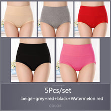 Load image into Gallery viewer, 5PCS/Set Women's High Waist Cotton Panties Briefs Soft Breathable Comfy Underwear Plus Size M-XXXL