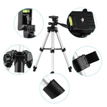 Load image into Gallery viewer, Mini Desktop Tripod Stand Aluminum Alloy 1/4 Inch Screw 21cm-65cm Adjustable Height With Remote Shu