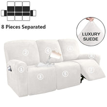 Load image into Gallery viewer, Recliner Sofa Cover Elastic All-inclusive Massage Sofa Slipcover for Living Room Suede Lounger Armchair Couch Cover