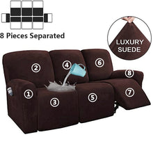Load image into Gallery viewer, Recliner Sofa Cover Elastic All-inclusive Massage Sofa Slipcover for Living Room Suede Lounger Armchair Couch Cover