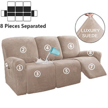 Load image into Gallery viewer, Recliner Sofa Cover Elastic All-inclusive Massage Sofa Slipcover for Living Room Suede Lounger Armchair Couch Cover