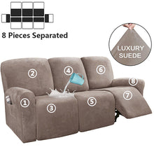 Load image into Gallery viewer, Recliner Sofa Cover Elastic All-inclusive Massage Sofa Slipcover for Living Room Suede Lounger Armchair Couch Cover