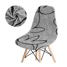 Load image into Gallery viewer, Seat Cover For Shell Chair Diamond Plaid Mid-Century Armless Shell Chair Cover Banquet Home Slipcover