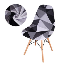 Load image into Gallery viewer, Seat Cover For Shell Chair Diamond Plaid Mid-Century Armless Shell Chair Cover Banquet Home Slipcover