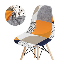 Load image into Gallery viewer, Seat Cover For Shell Chair Diamond Plaid Mid-Century Armless Shell Chair Cover Banquet Home Slipcover