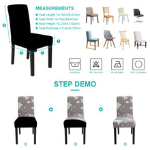 Load image into Gallery viewer, 1/2/4/6pcs Chair Cover Stretch Dining Room Chair Covers for Kitchen Spandex Seat Case Wedding Hotel Office Banquet Slipcovers
