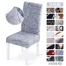 Load image into Gallery viewer, 1/2/4/6pcs Chair Cover Stretch Dining Room Chair Covers for Kitchen Spandex Seat Case Wedding Hotel Office Banquet Slipcovers